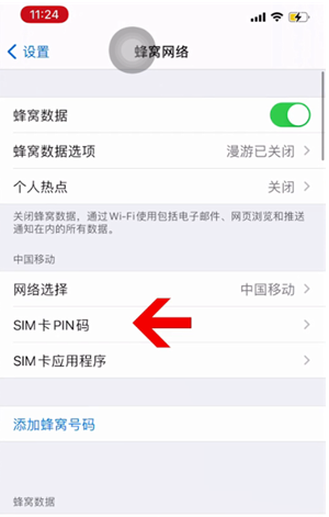 张北苹果14维修网分享如何给iPhone14的SIM卡设置密码 